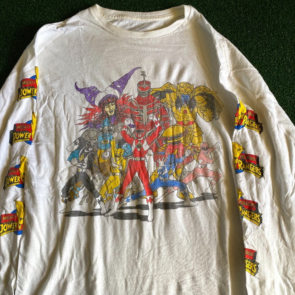 Mighty Morphin Power Rangers Long Sleeve size L
